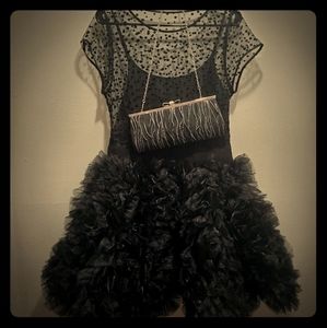 Party Cocktail Ruffles Dress black